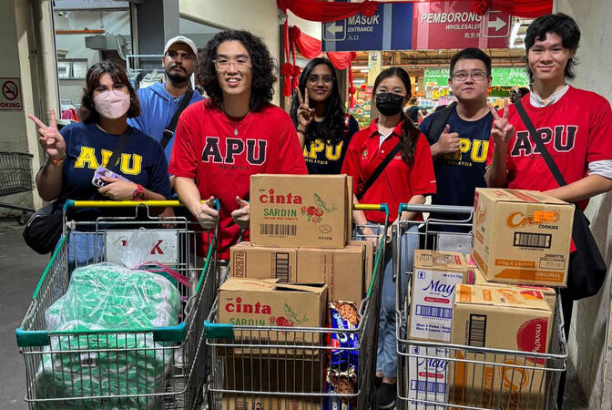 Buying the goods for New Years Donation Drive